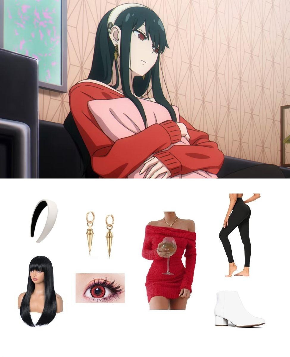 DIY Yor Forger Red Sweater Dress Costume Guide: Spy x Family Cosplay 1 DIY Yor Forger Red Sweater Dress Costume Guide: Spy x Family Cosplay