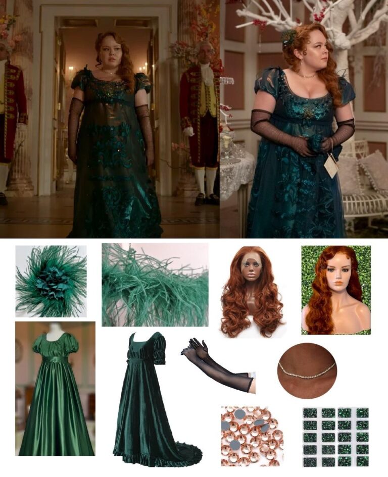 Penelope Featherington Emerald Dress Cosplay Guide: Bridgerton Glow Up