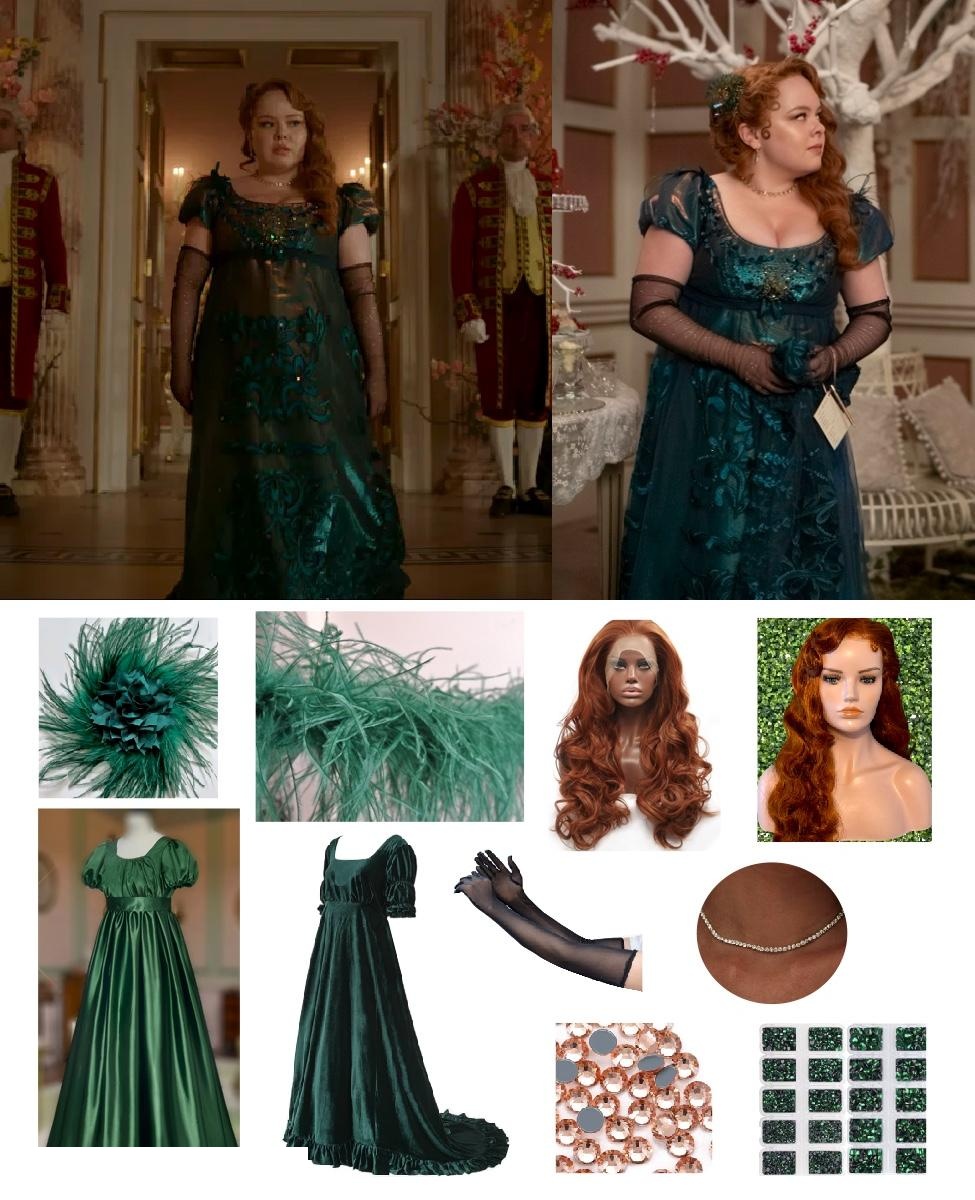 Penelope Featherington Emerald Dress Cosplay Guide: Bridgerton Glow Up 1 Penelope Featherington Emerald Dress Cosplay Guide: Bridgerton Glow Up