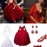 Claire Randall Fraser Outlander Season 2 Red Dress Costume Guide 6 Claire Randall Fraser Outlander Season 2 Red Dress Costume Guide