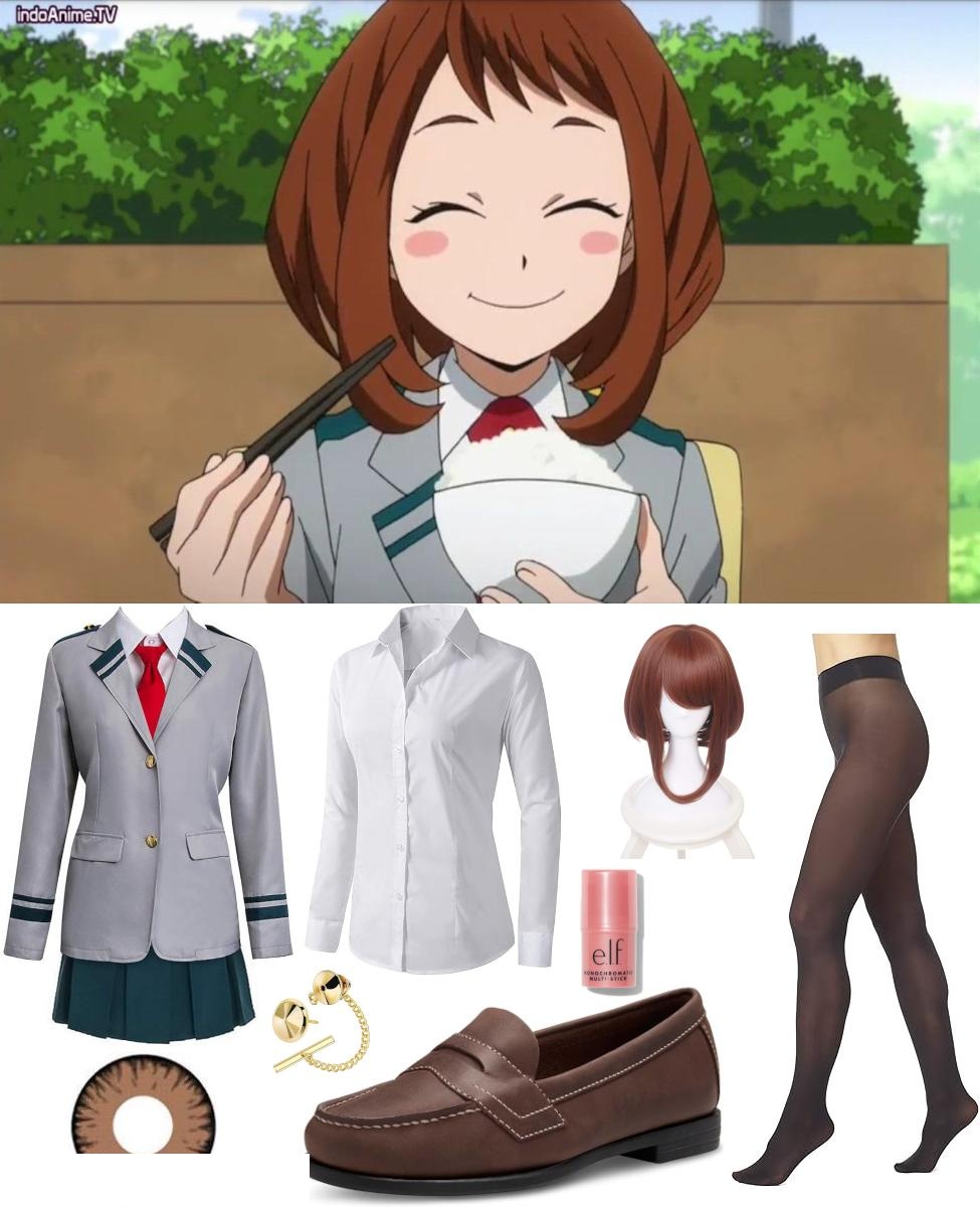 Ochaco Uraraka School Uniform Cosplay Costume Guide 1 Ochaco Uraraka School Uniform Cosplay Costume Guide